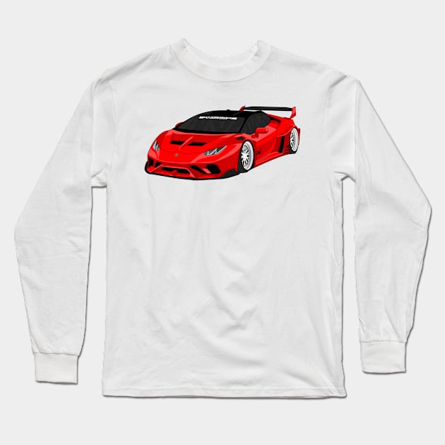 lamborghini huracan RED Long Sleeve T-Shirt by VENZ0LIC